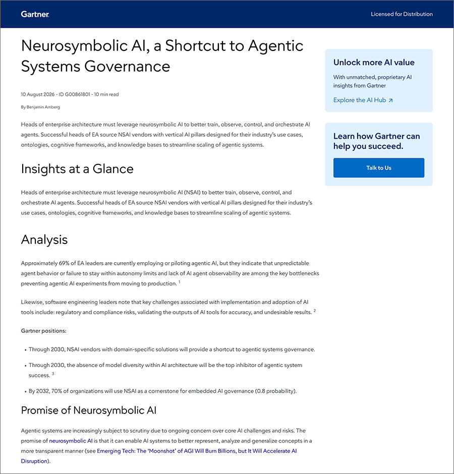 Neurosymbolic AI, a Shortcut to Agentic Systems Governance